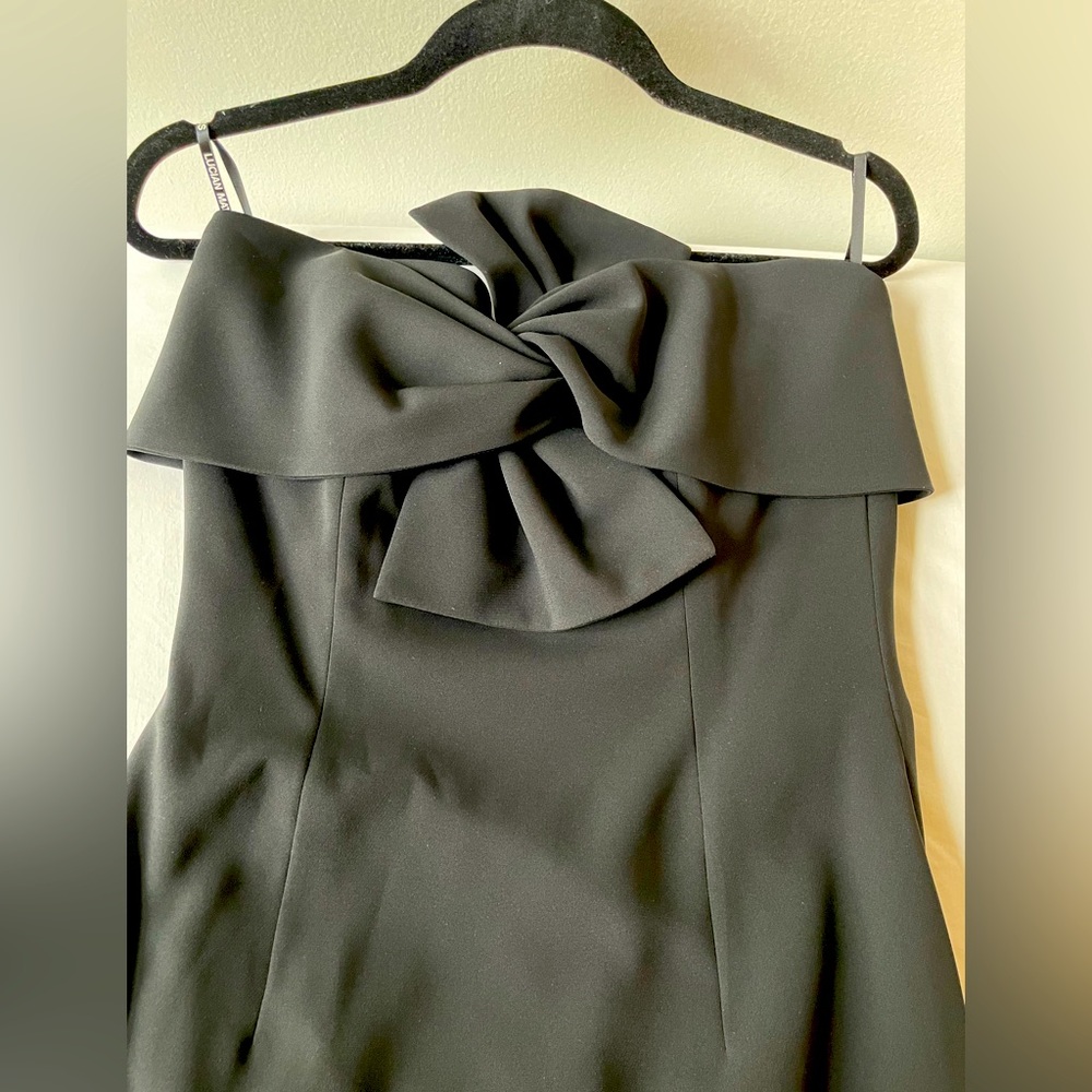 Strapless Cocktail Dress with bow in front by Lucian Matis